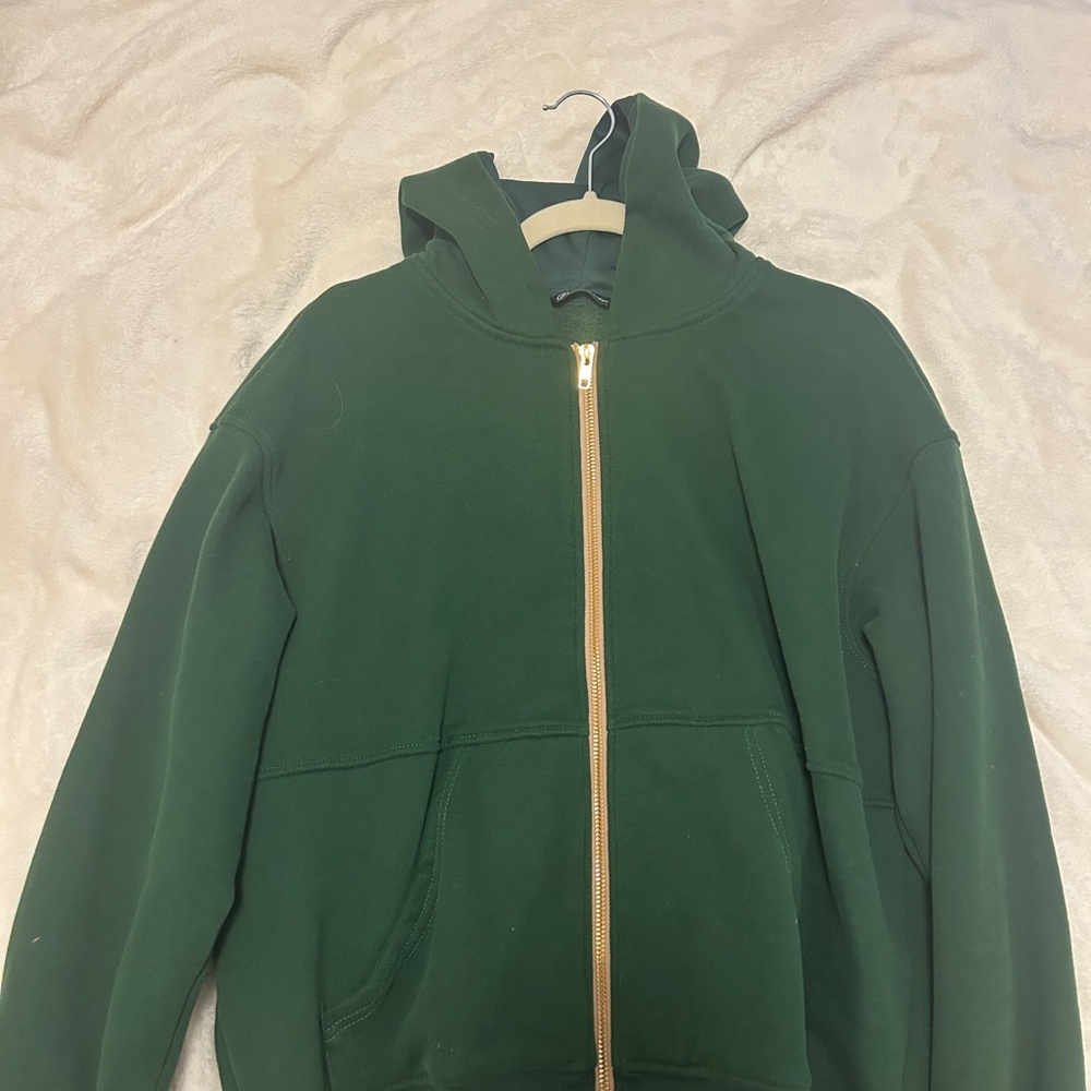 Green Zip-Up Hoodie